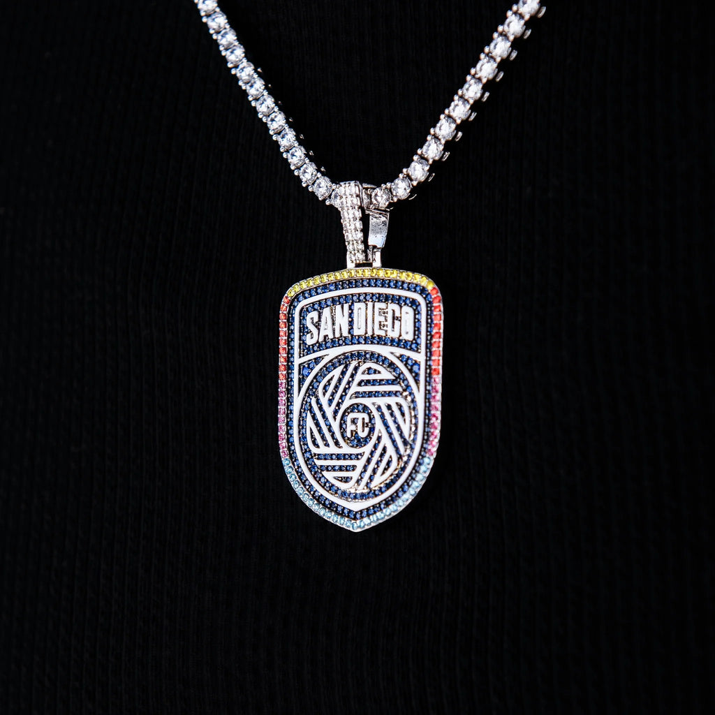 San Diego FC Official MLS Logo Pendant in White Gold