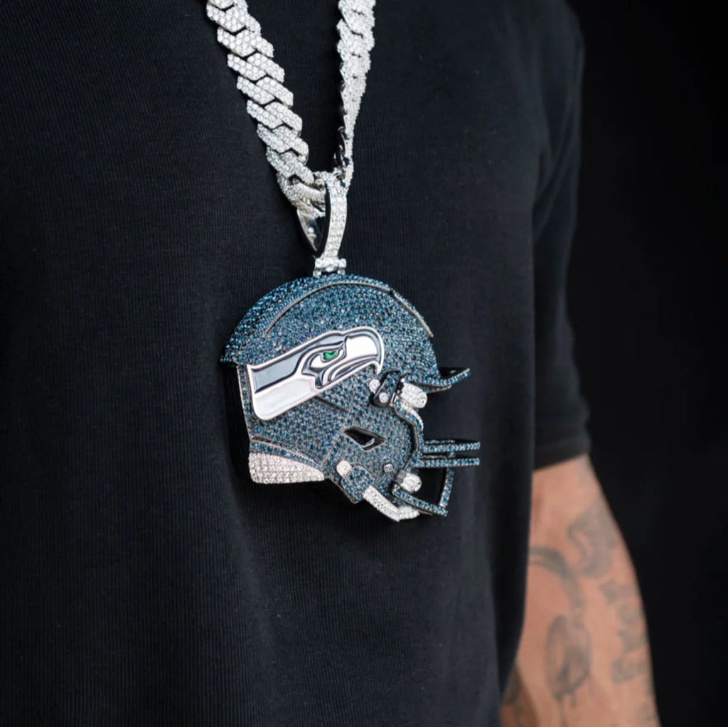 Giant Seattle Seahawks Official NFL Helmet Pendant