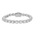 Clustered Moissanite Tennis Bracelet in Sterling Silver - 6MM