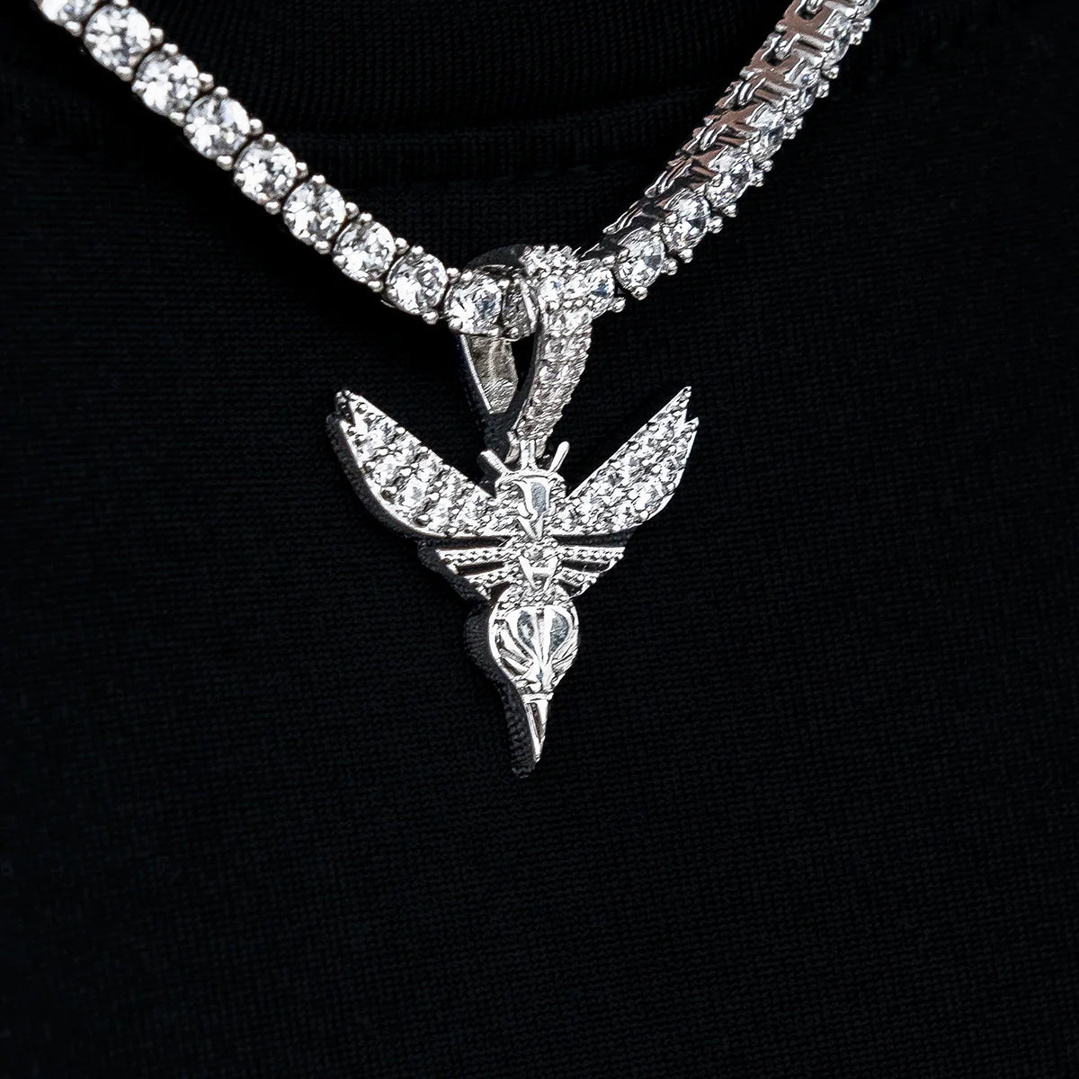 Charlotte Hornets Micro Pendant - White Gold