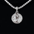 Dallas Mavericks Official NBA Micro Logo Pendant in White Gold