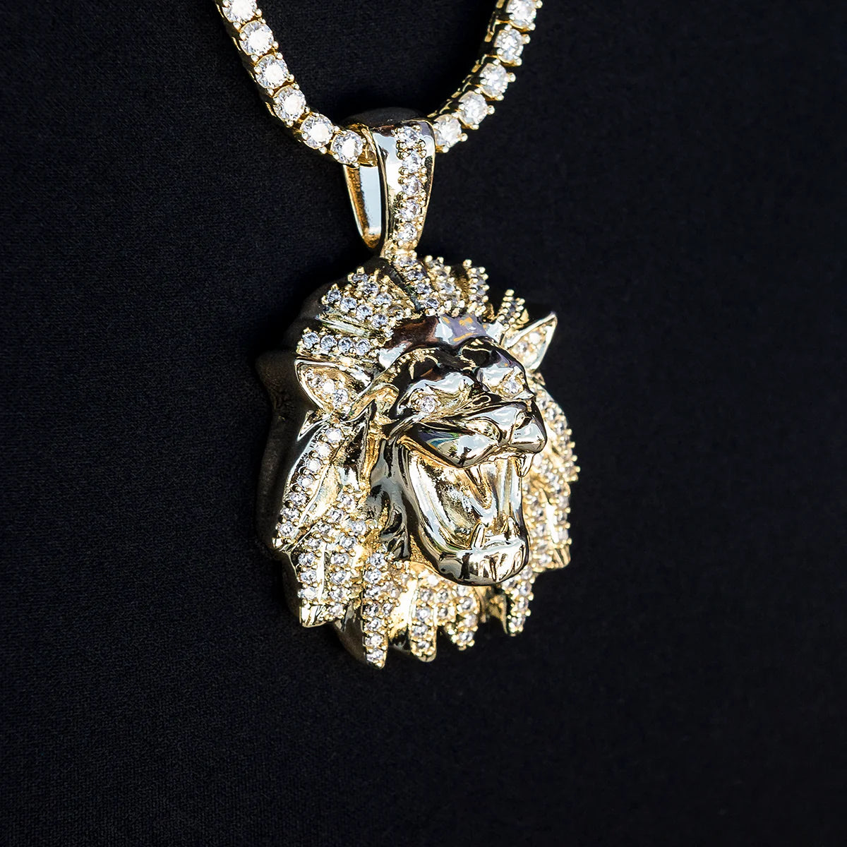 Iced Lion Pendant