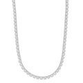 Men's 6MM Clustered Moissanite Tennis Necklace in White Gold Vermeil