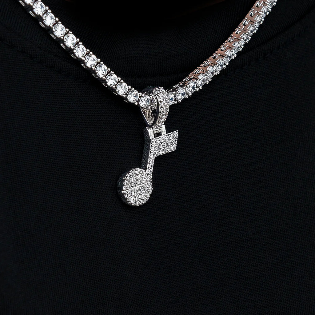 Utah Jazz Official NBA Micro Logo Pendant in White Gold