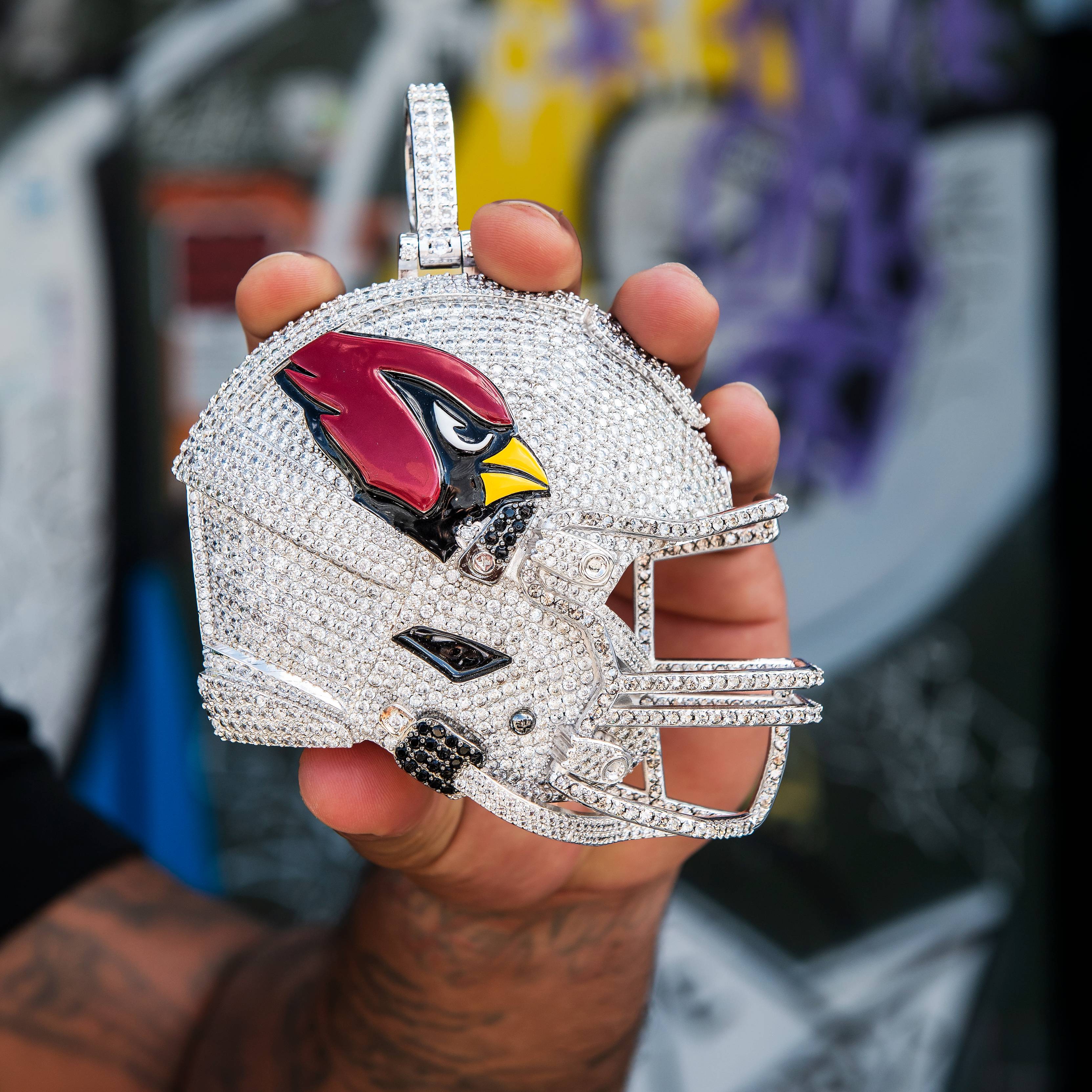 Giant Arizona Cardinals Official NFL Helmet Pendant
