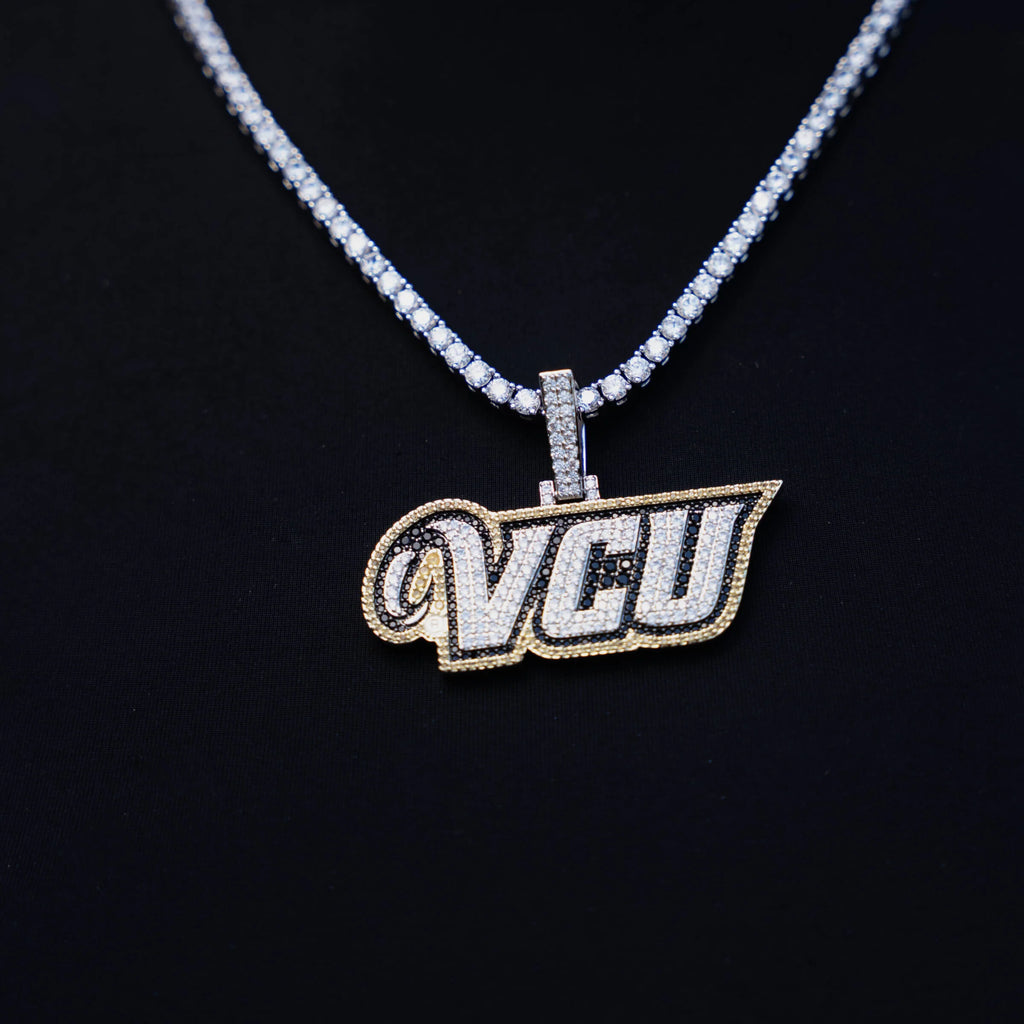 Virginia Commonwealth University Official NCAA Logo Pendant in White Gold
