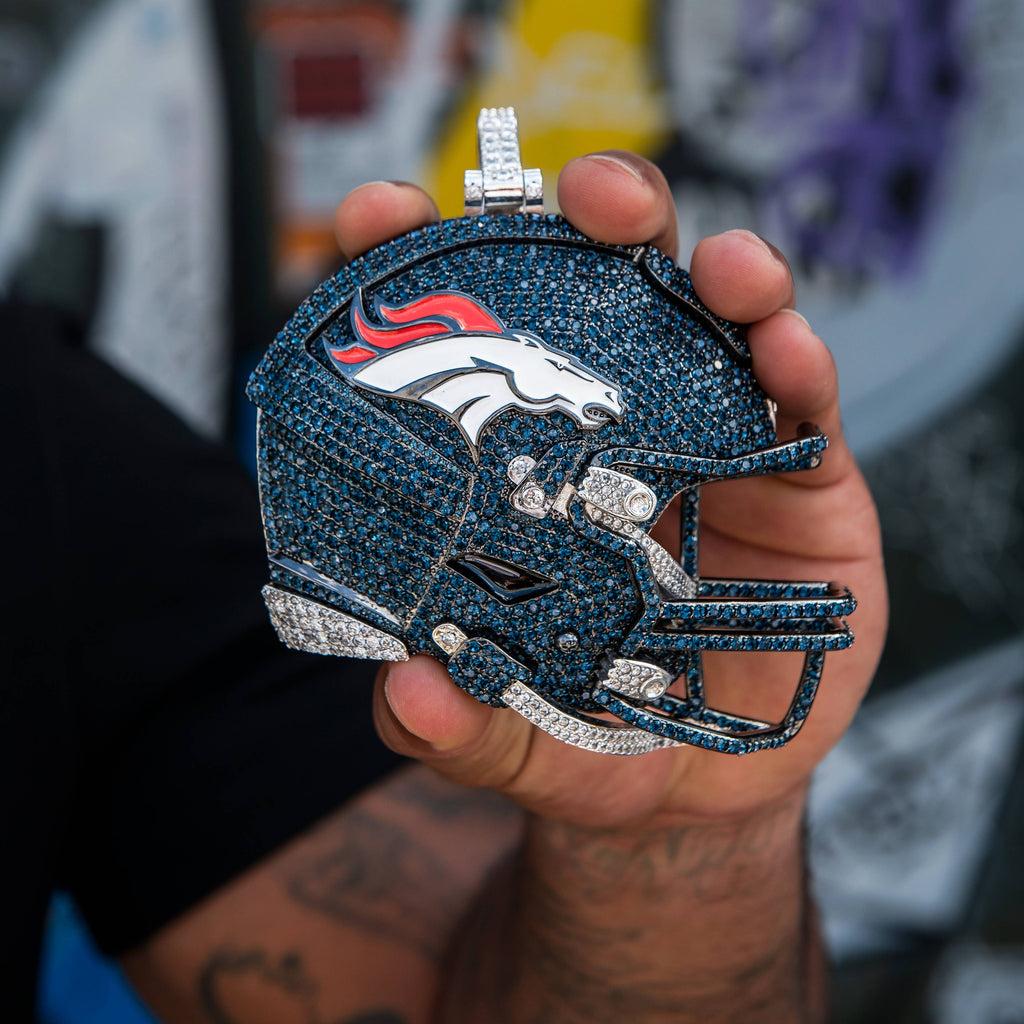 Giant Denver Broncos Official NFL Helmet Pendant