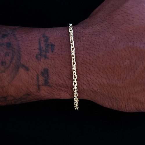 3.6MM Open Box Bracelet in Yellow Gold