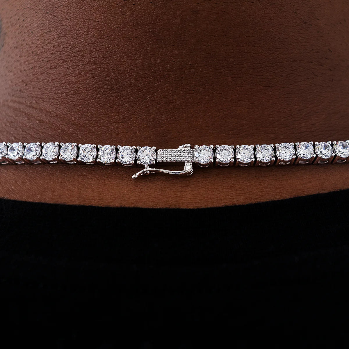 Diamond Tennis Chain in White Gold- 5mm