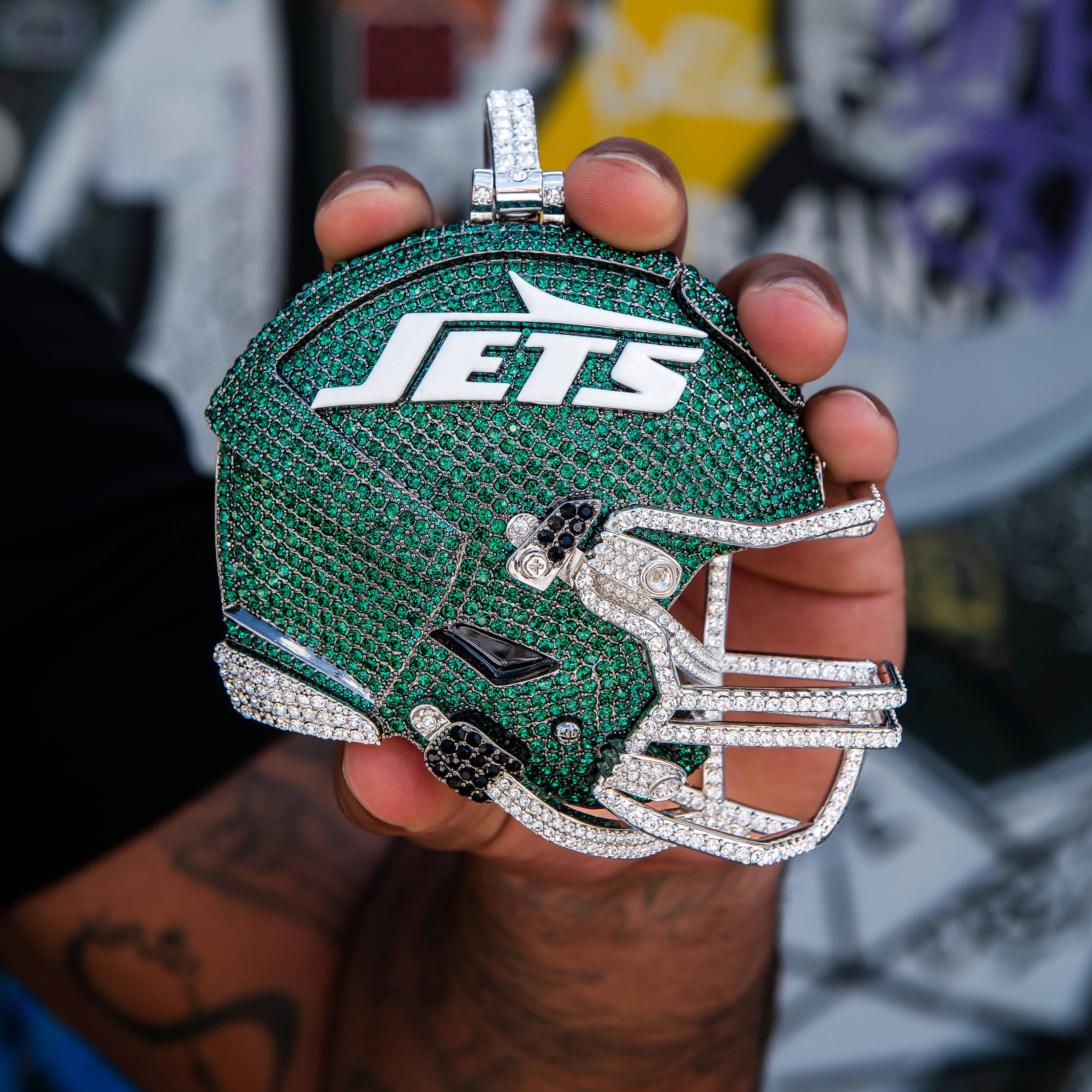 Giant New York Jets Official NFL Helmet Pendant