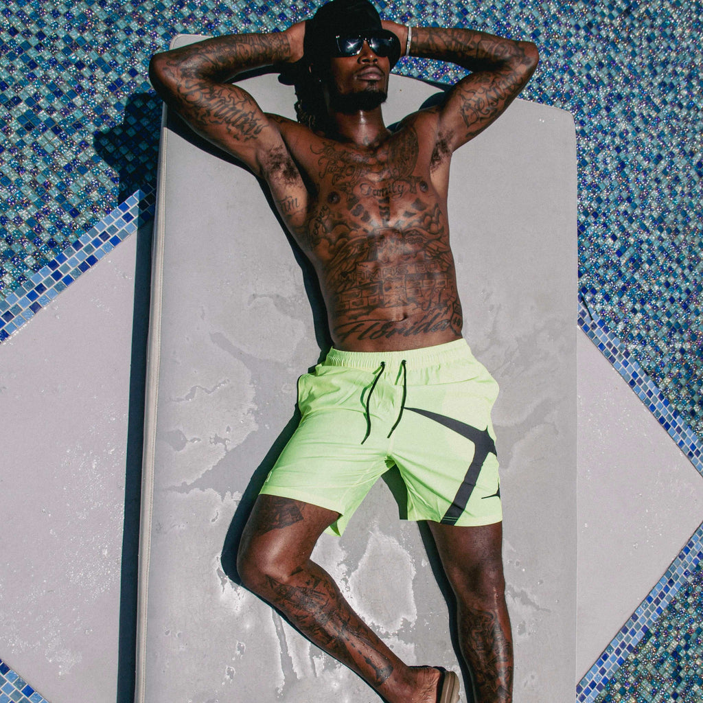 Neon Green Summer Board Shorts