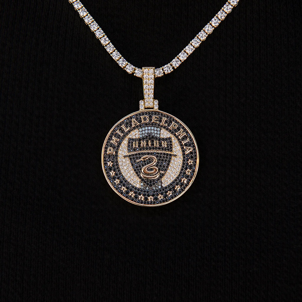 Philadelphia Union Official MLS Logo Pendant in Yellow Gold