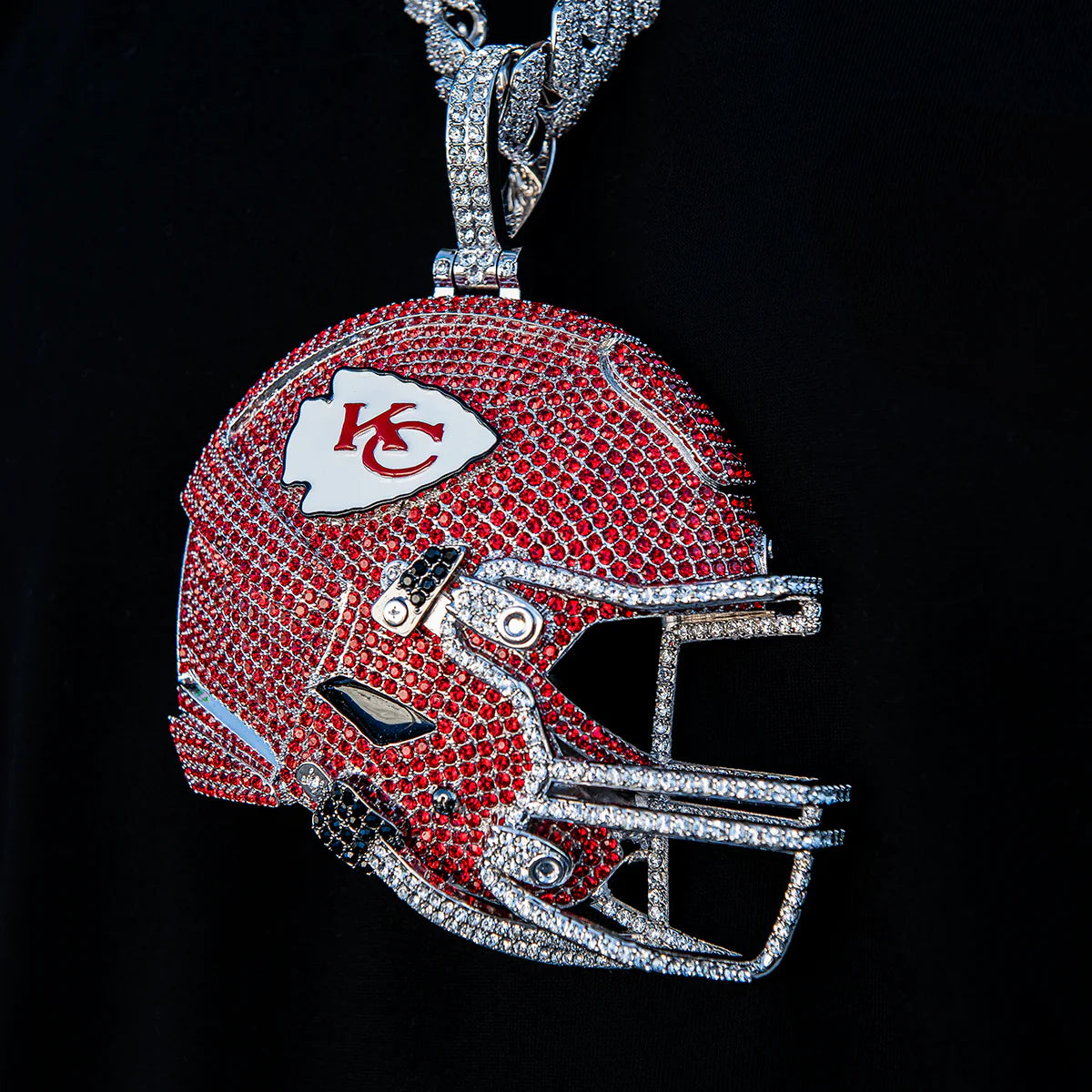 Giant Kansas City Chiefs Official NFL Helmet Pendant