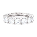 Men's Moissanite Diamond Band Ring in White Gold Vermeil - 5mm