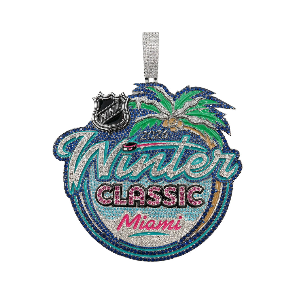 Giant 2026 Winter Classic Official NHL Pendant in White Gold