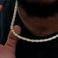 Round Pave Star Link Chain- 6mm