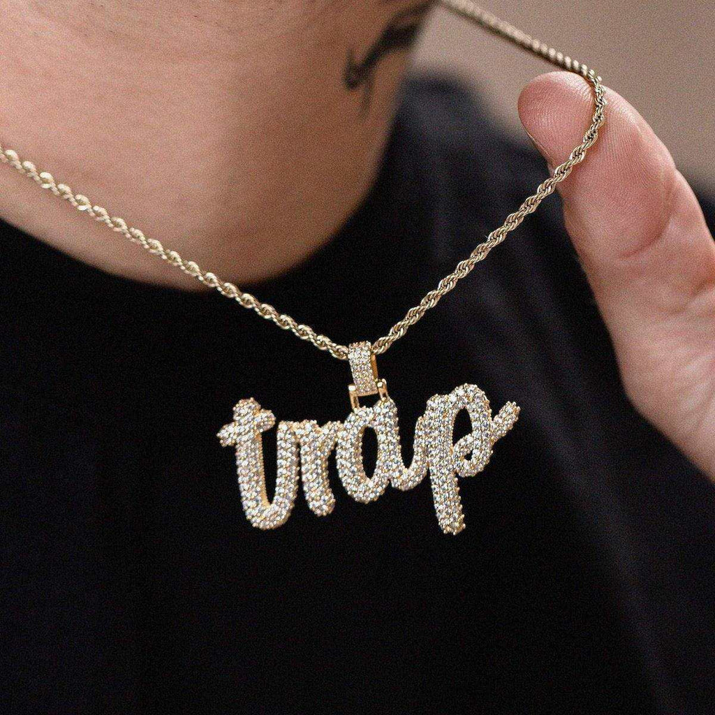Custom Name Plate Pave Font