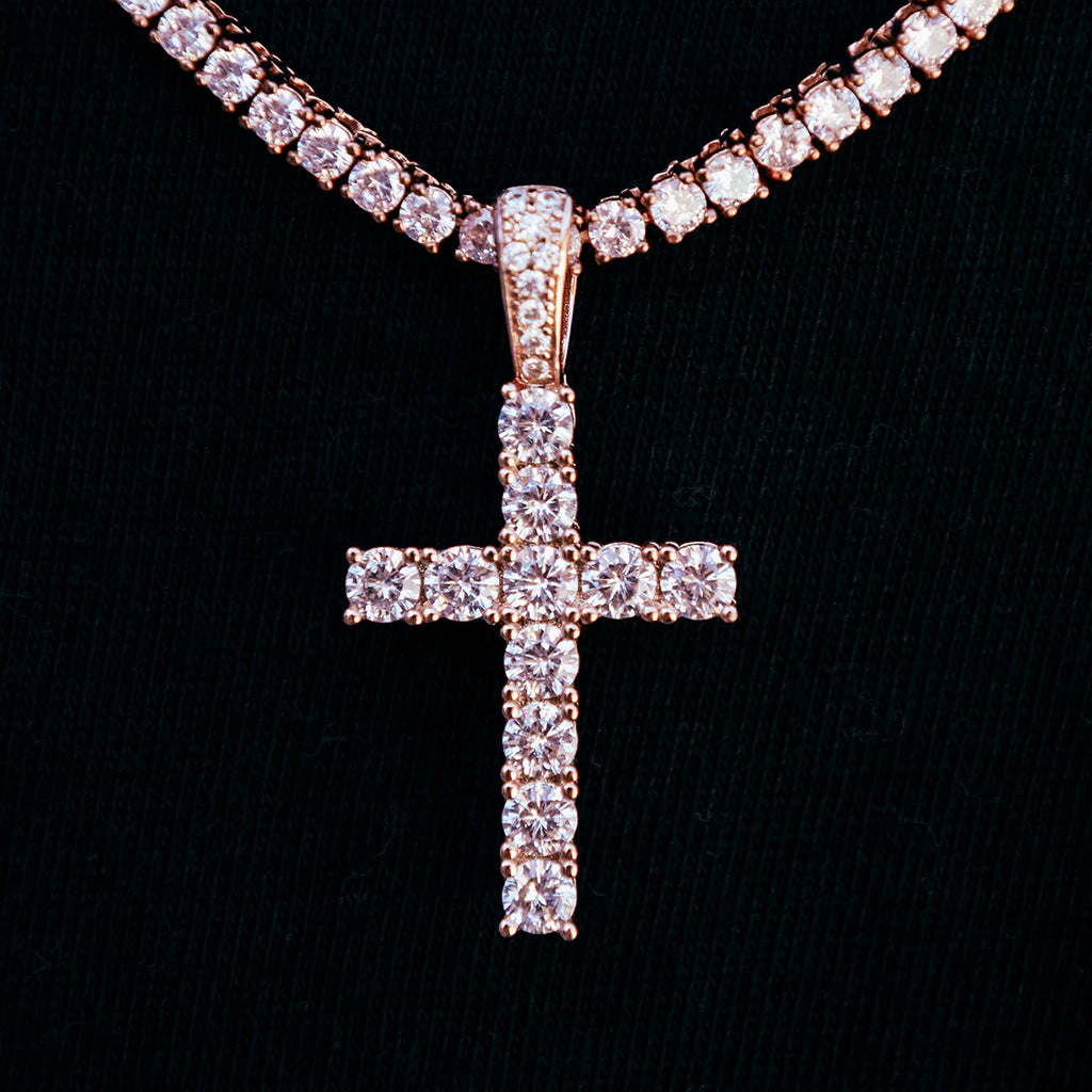 Diamond Cross in Rose Gold