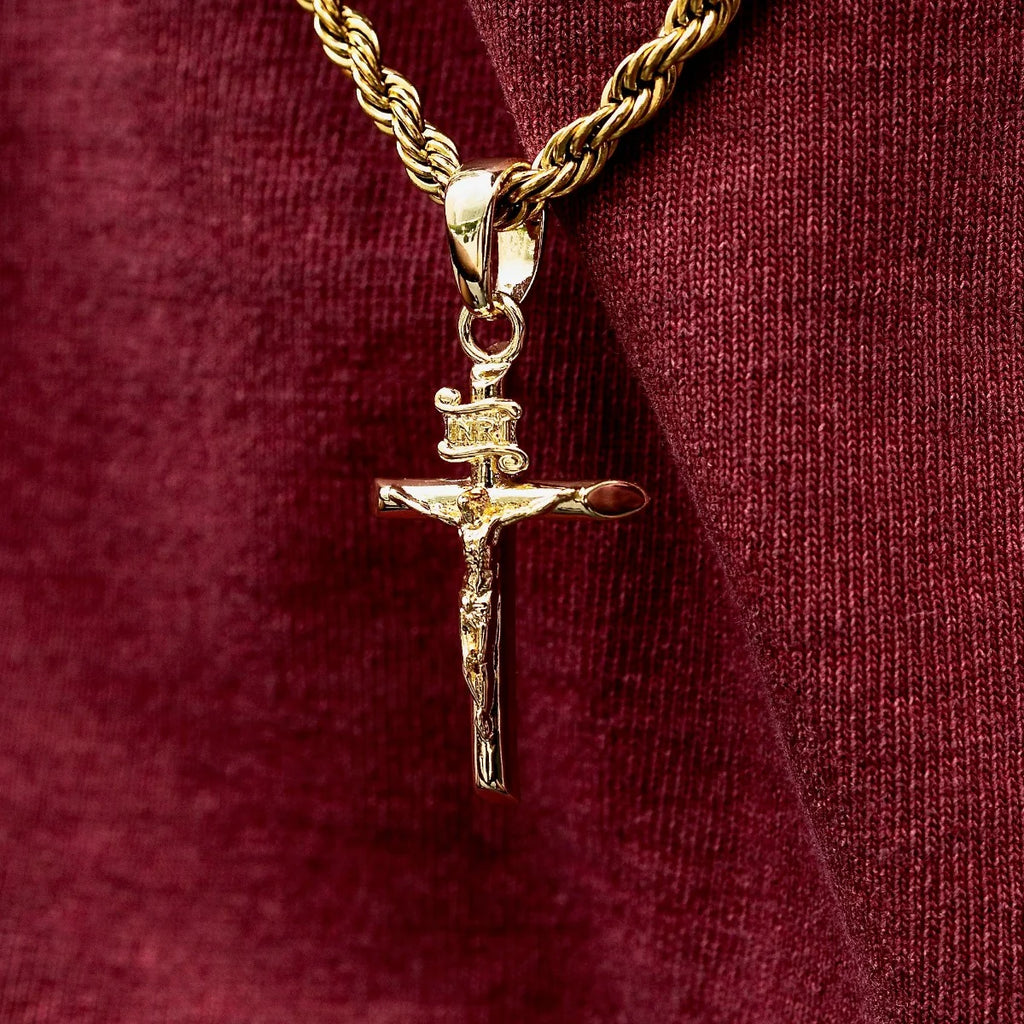 Crucifix Cross Pendant in Yellow Gold