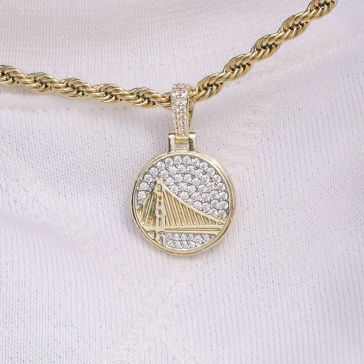 Golden State Warriors Official NBA Micro Logo Pendant