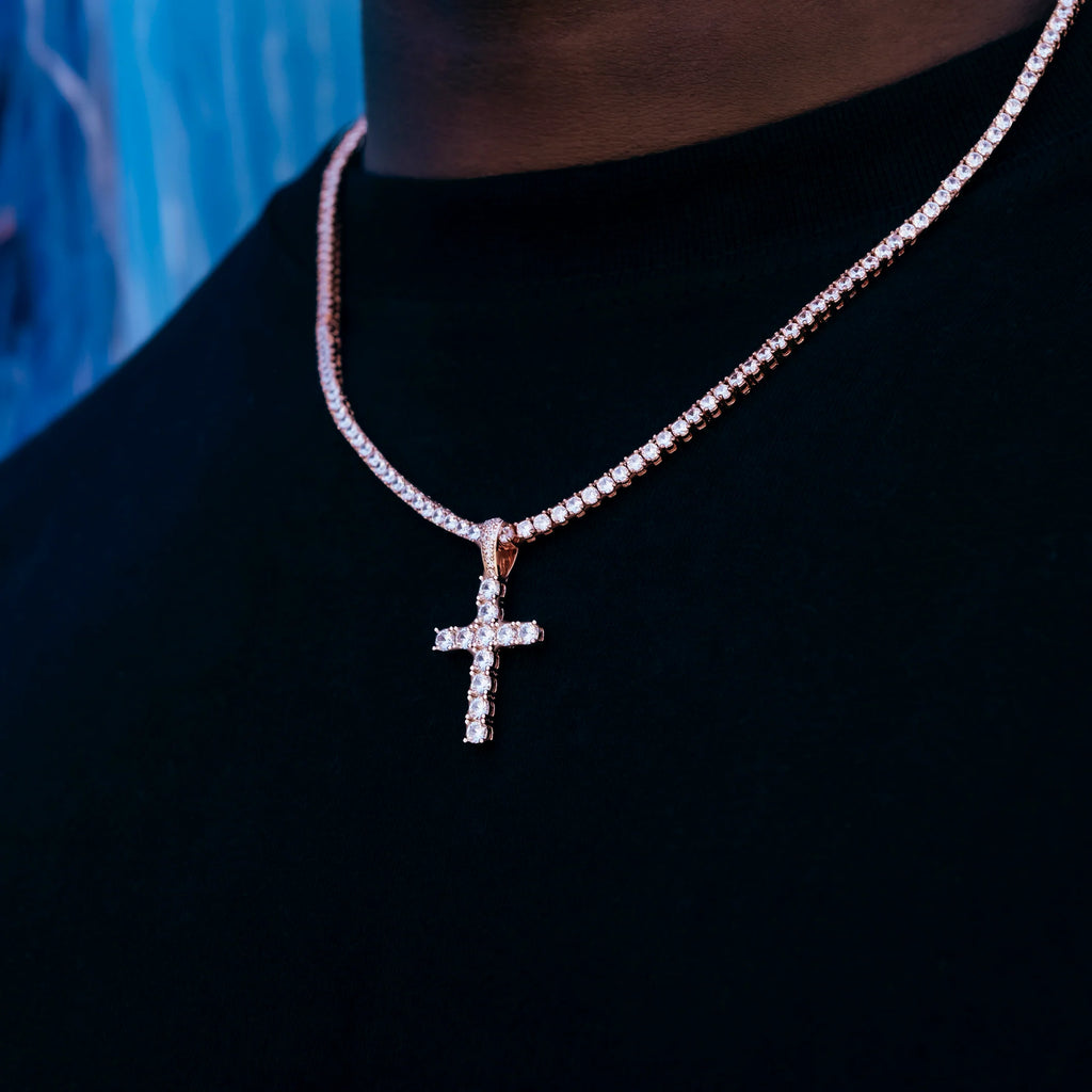Diamond Cross in Rose Gold