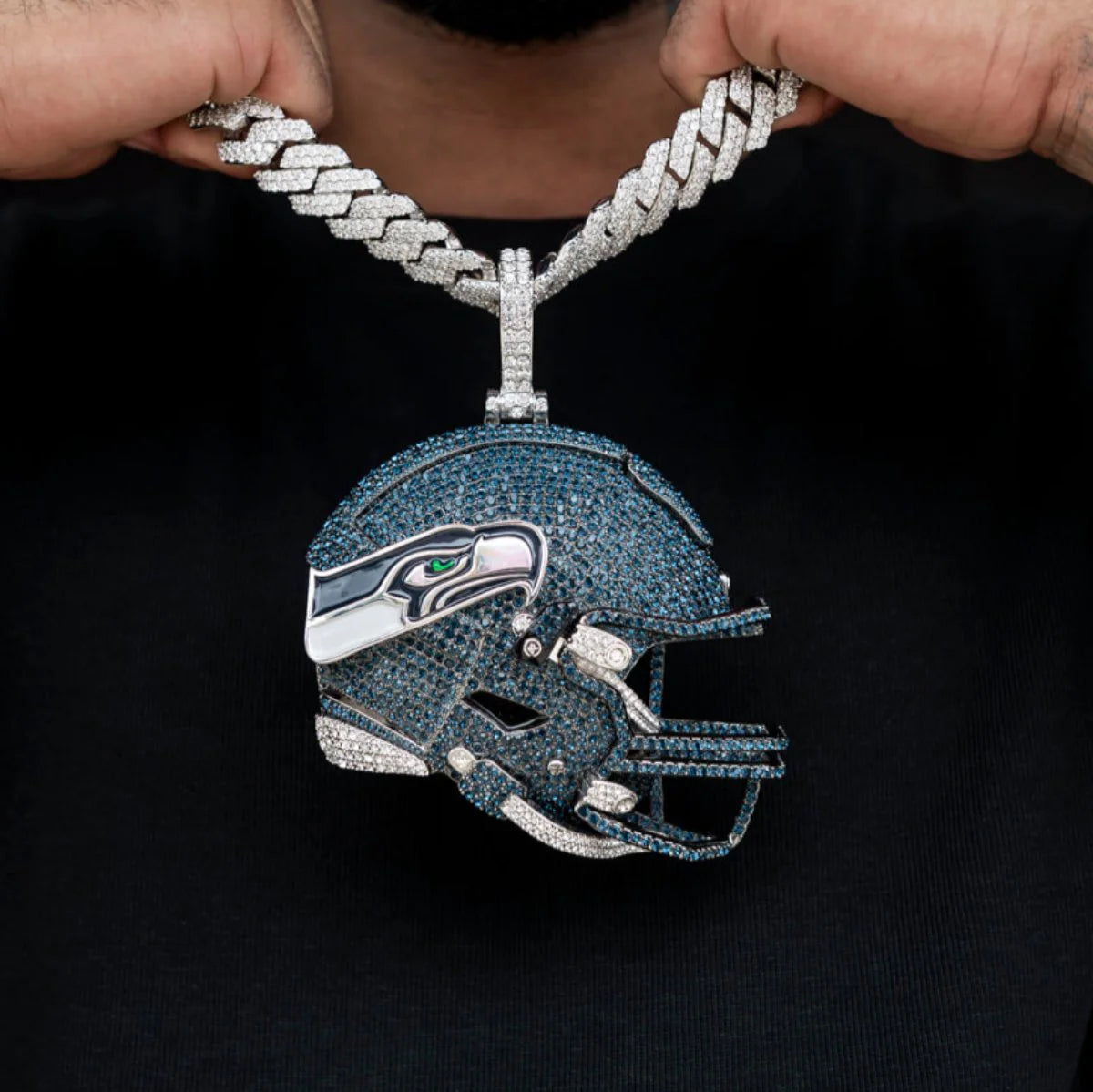 Giant Seattle Seahawks Official NFL Helmet Pendant