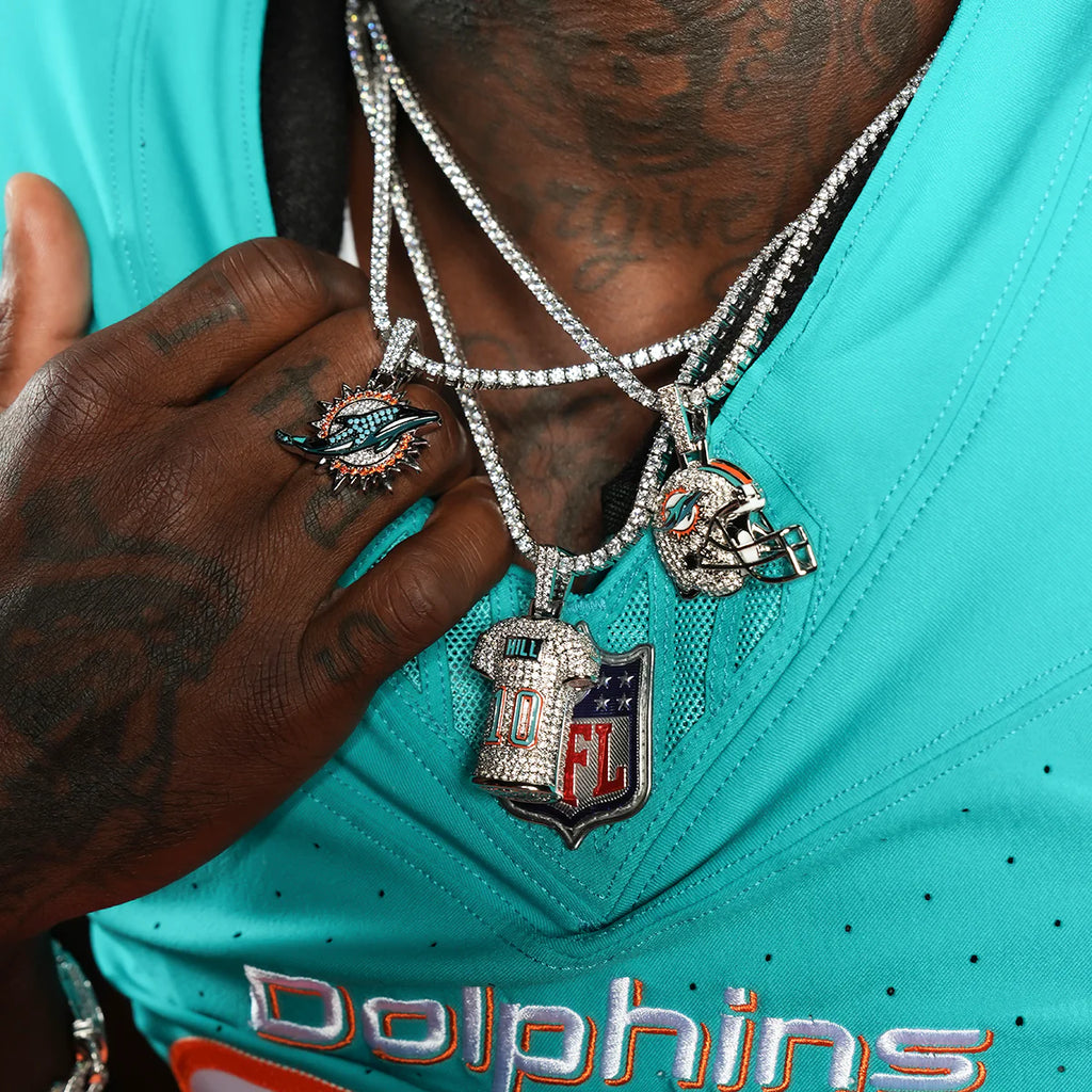 Miami Dolphins Official NFL Helmet Pendant