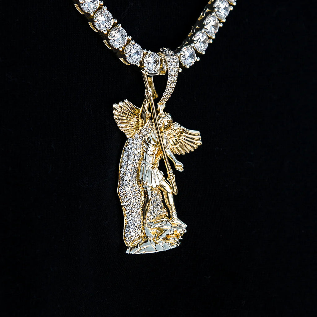 Saint Michael Pendant - Yellow Gold