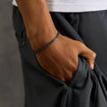 Franco Chain Bracelet in Black - 3mm