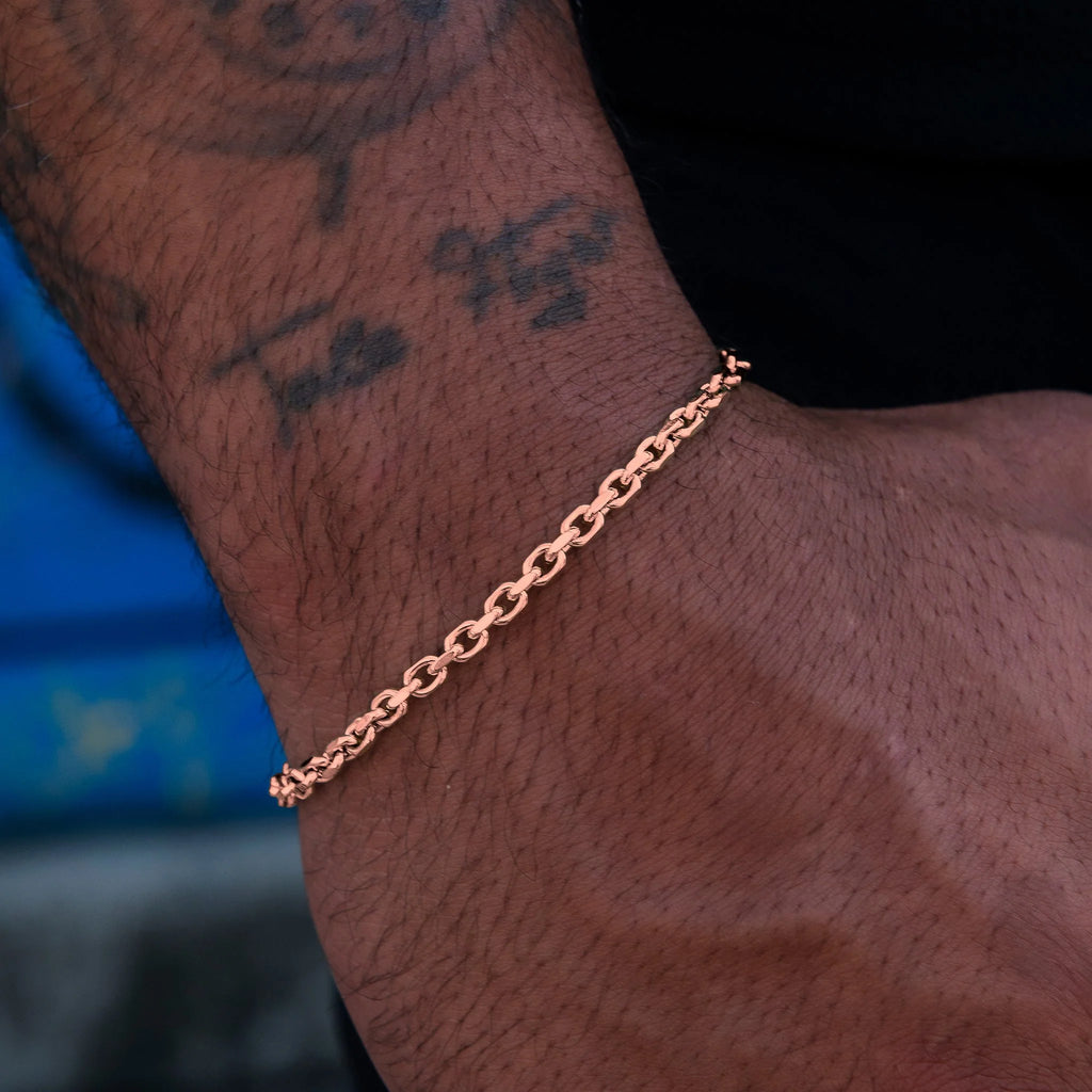 Open Box Chain + Bracelet in Rose Gold - 3.6mm