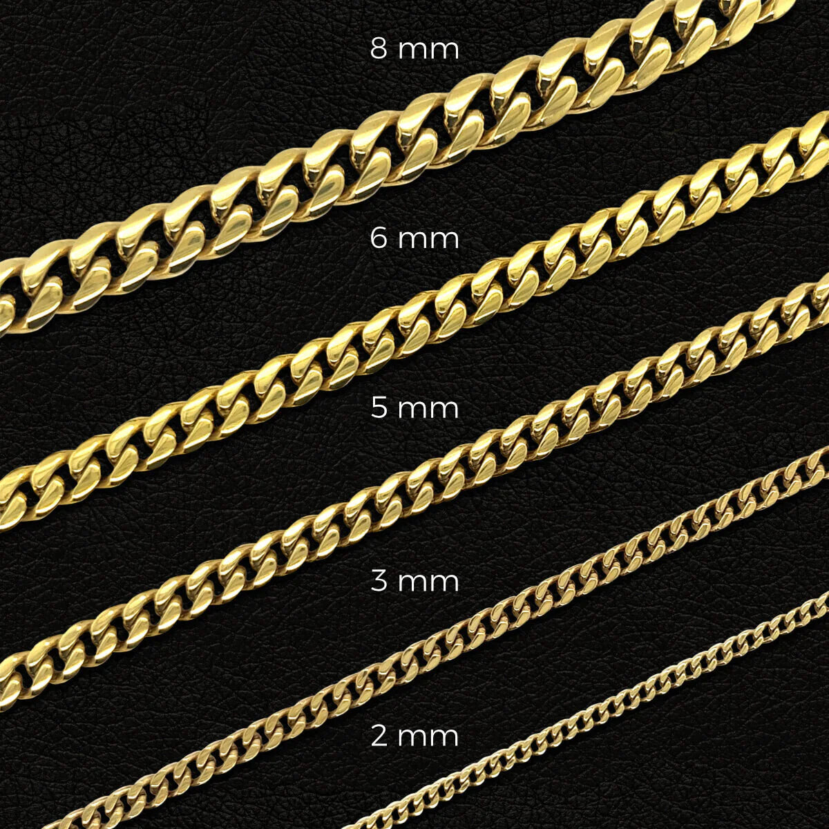 Diamond Prong Cuban Chain in Yellow Gold - 8.5mm