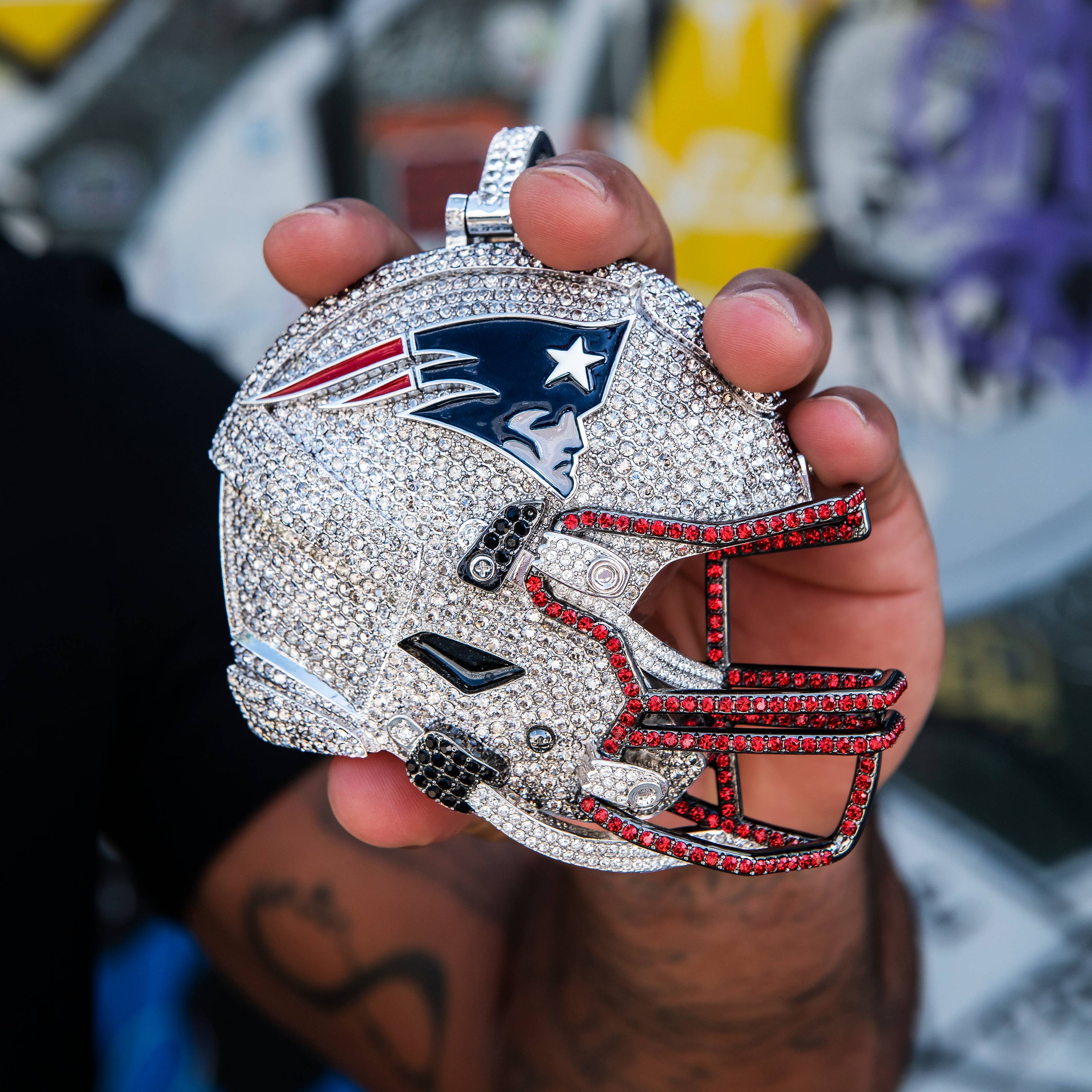 Giant New England Patriots Official NFL Helmet Pendant