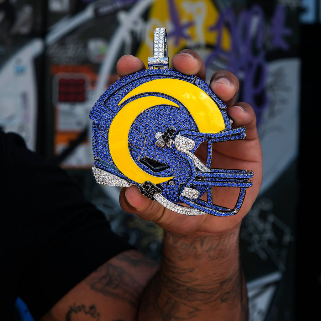 Giant Los Angeles Rams Official NFL Helmet Pendant
