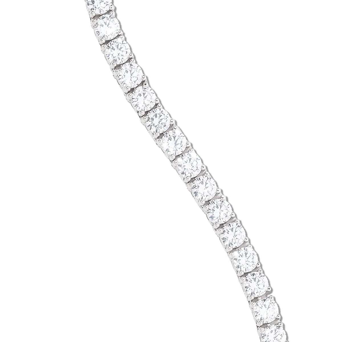 Moissanite Diamond Tennis Chain in Sterling Silver - 5mm