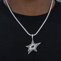 Dallas Stars Official NHL Logo Pendant in White Gold