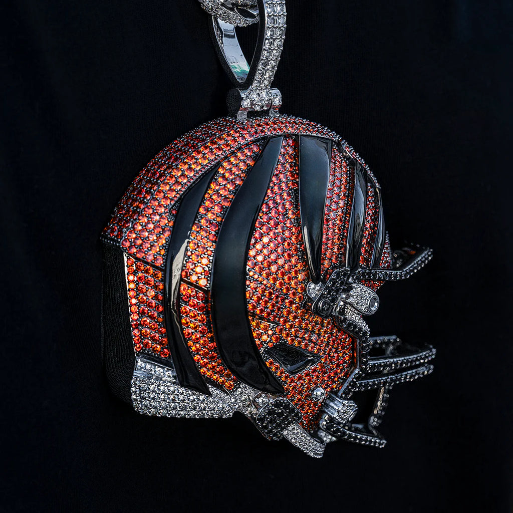 Giant Cincinnati Bengals Official NFL Helmet Pendant