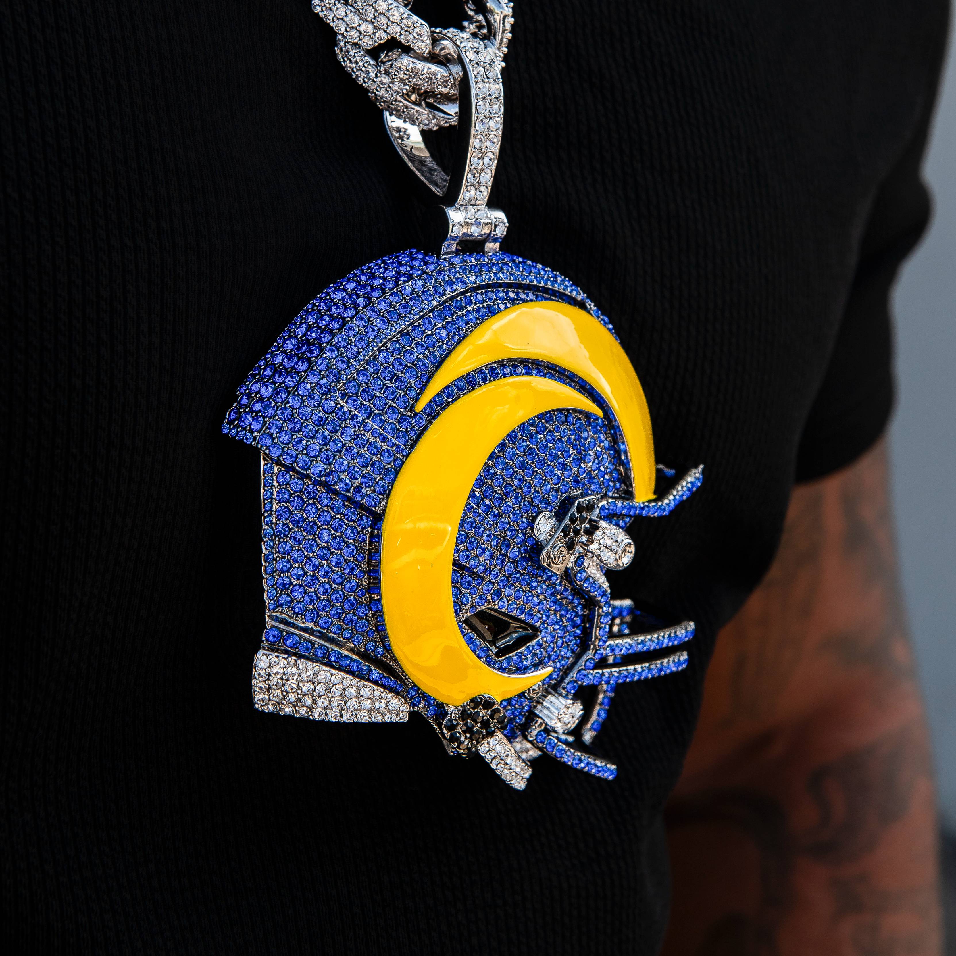 Giant Los Angeles Rams Official NFL Helmet Pendant