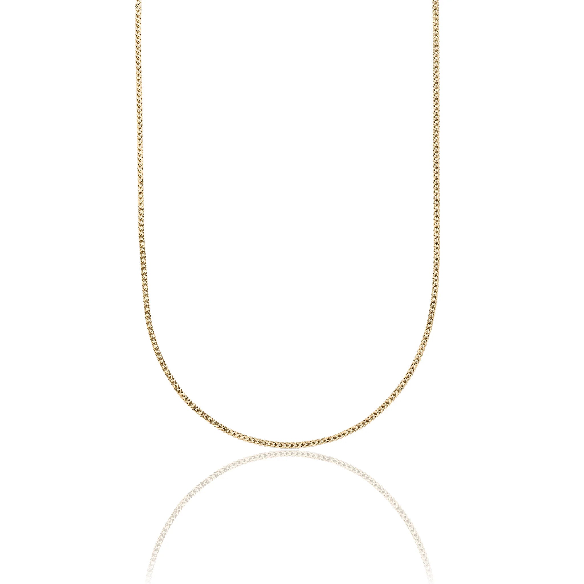 Franco Chain in Hollow Yellow Gold - 2mm