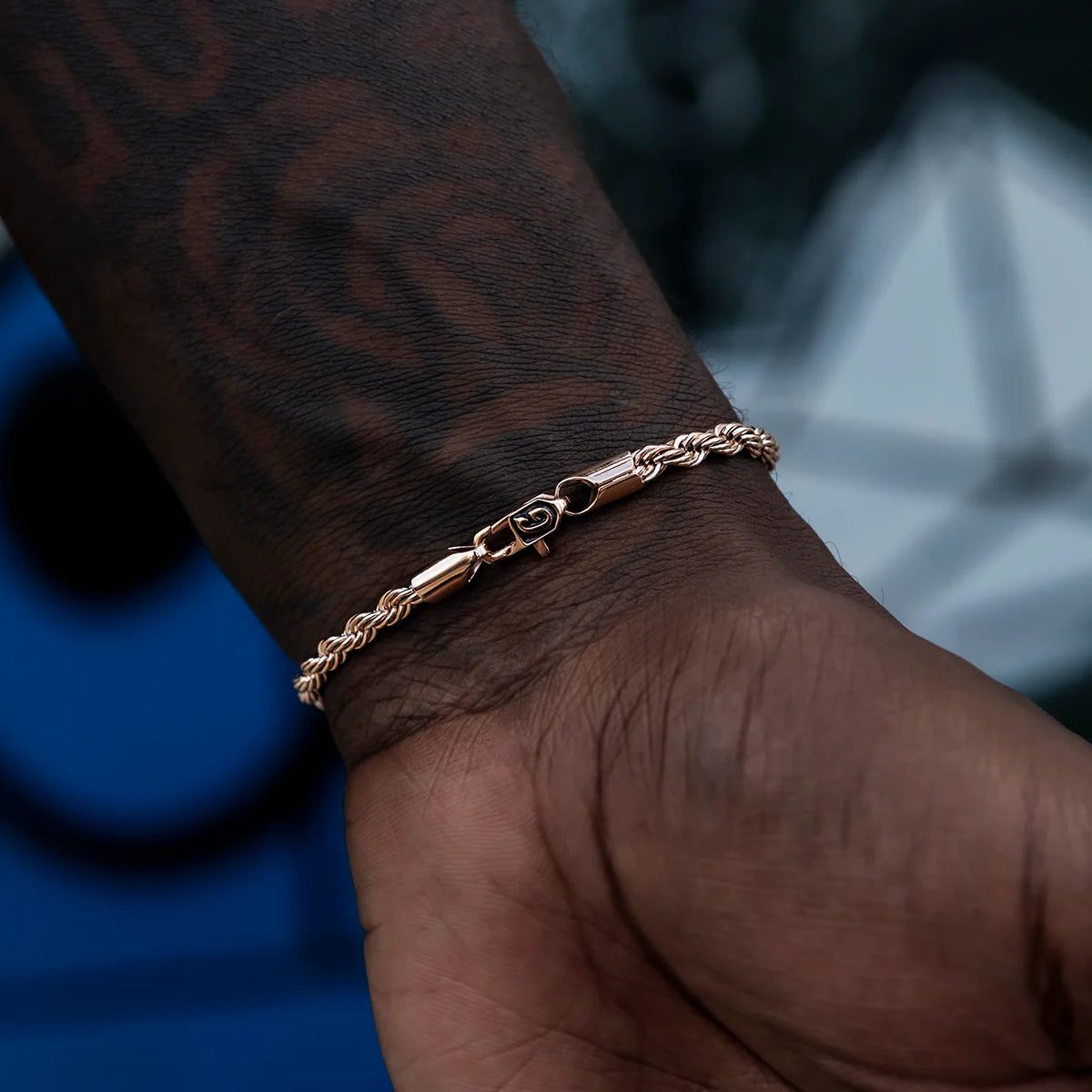 Rope Bracelet in Rose Gold- 4mm