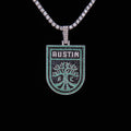 Austin FC Official MLS Logo Pendant in White Gold