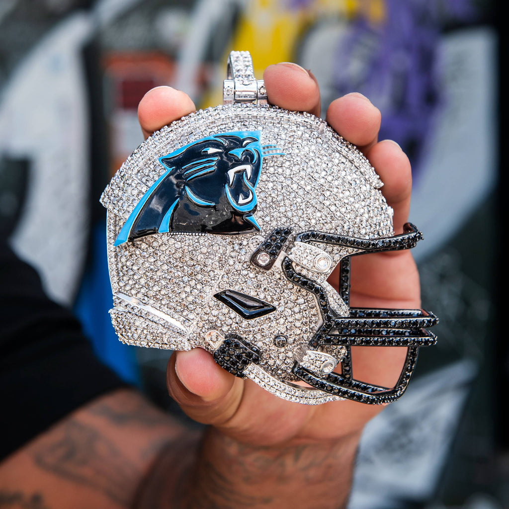 Giant Carolina Panthers Official NFL Helmet Pendant