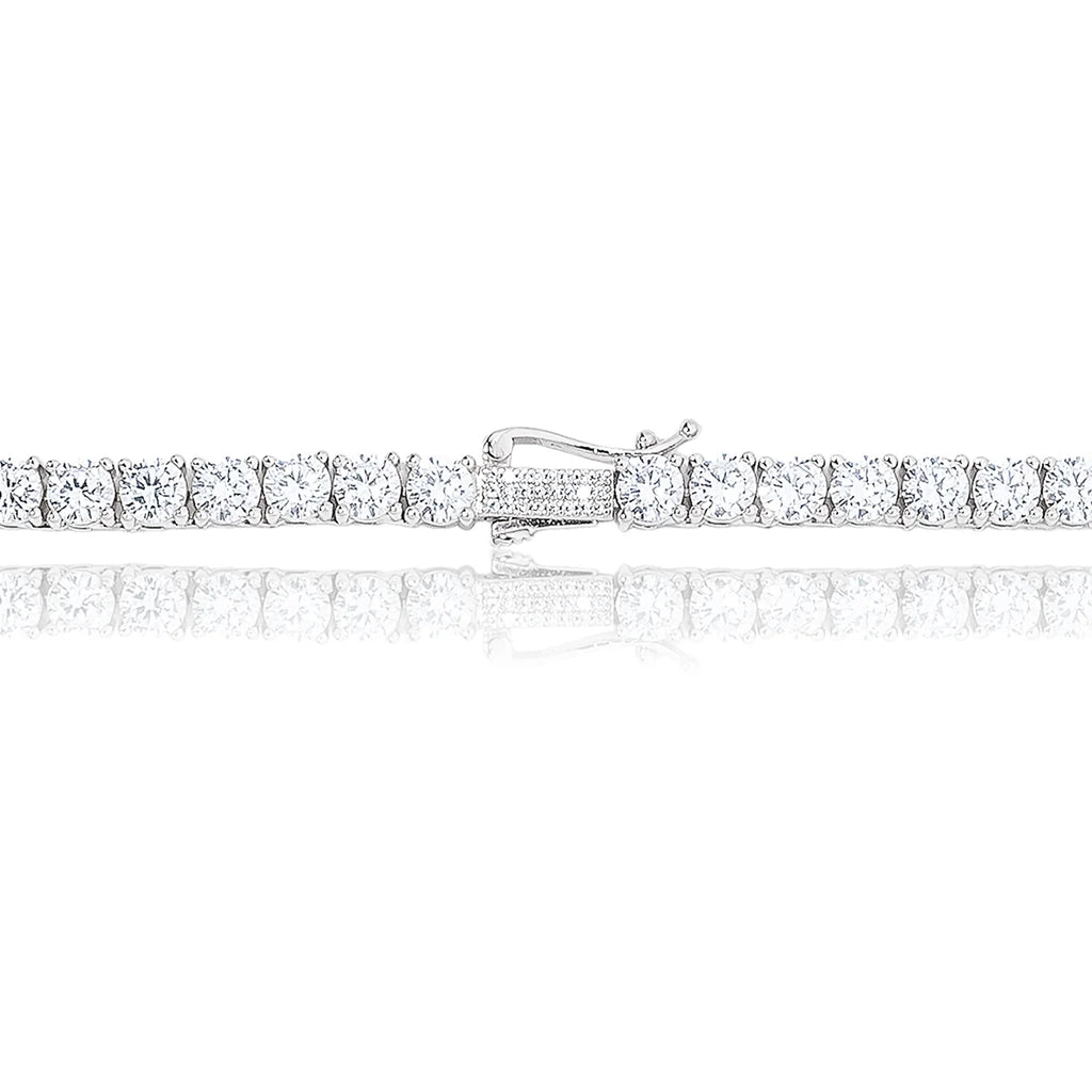Diamond Tennis Chain in White Gold- 5mm