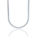 Men's Moissanite Diamond Tennis Chain in White Gold Vermeil - 5mm