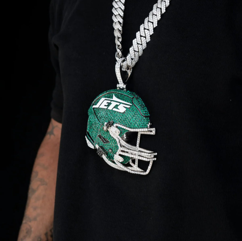 Giant New York Jets Official NFL Helmet Pendant