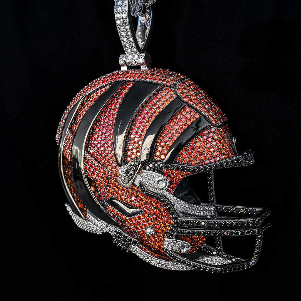 Giant Cincinnati Bengals Official NFL Helmet Pendant