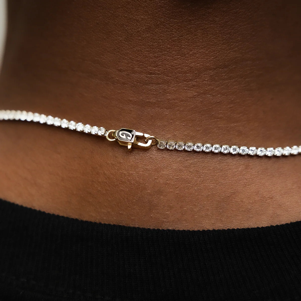 Micro Tennis Chain in Yellow Gold