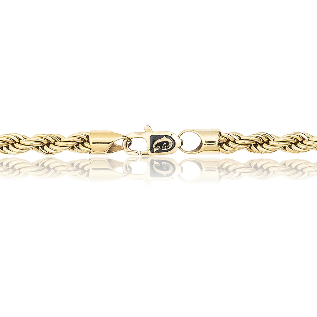 Rope Chain in Yellow Gold- 6mm