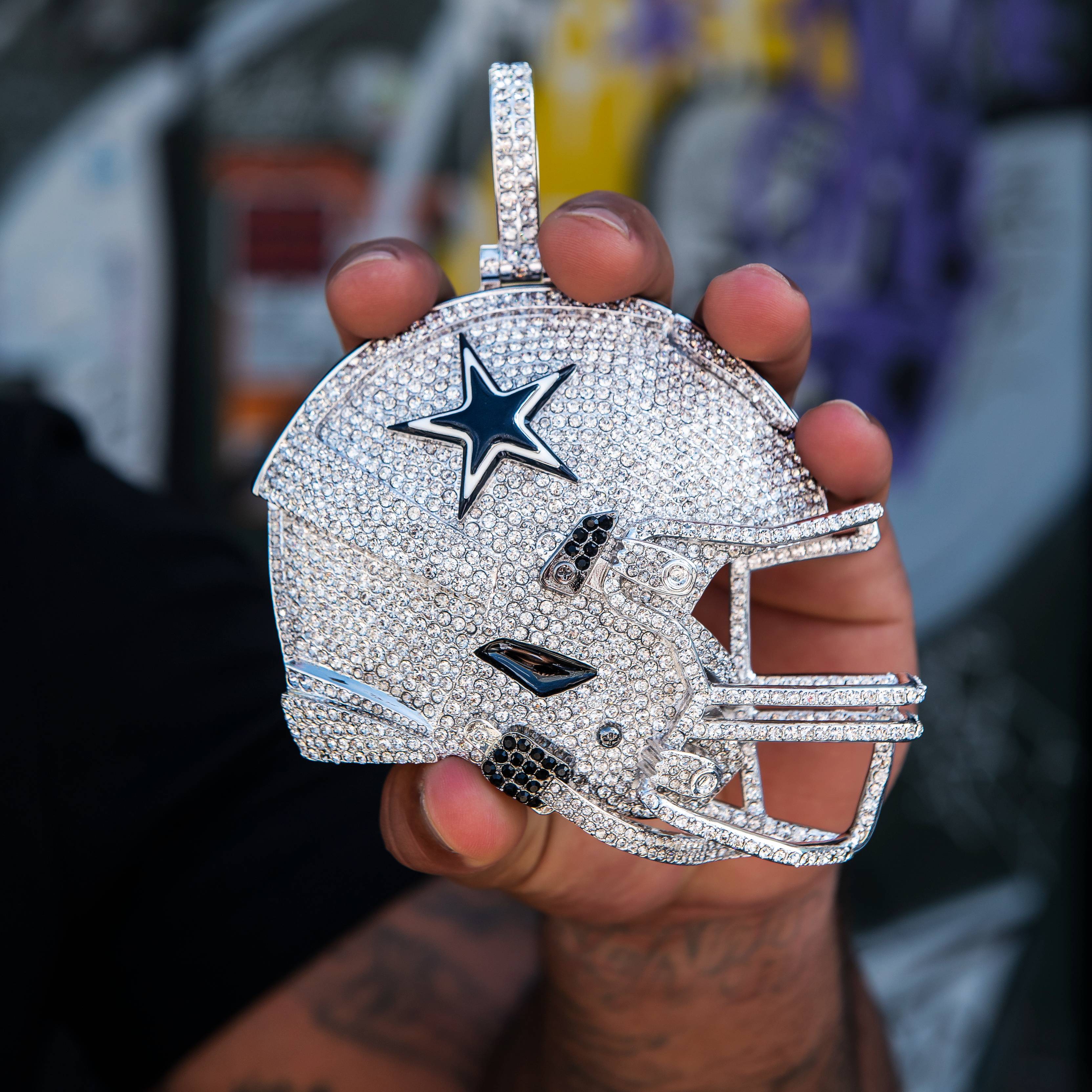 Giant Dallas Cowboys Official NFL Helmet Pendant