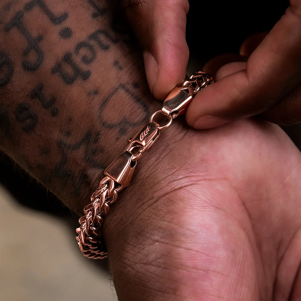 Franco Bracelet in Rose Gold- 6mm