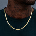 Herringbone Chain in Yellow Gold- 4mm